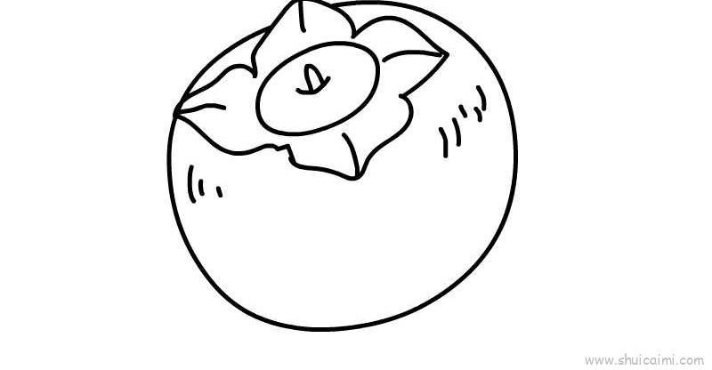 柿子儿童画怎么画 柿子简笔画步骤