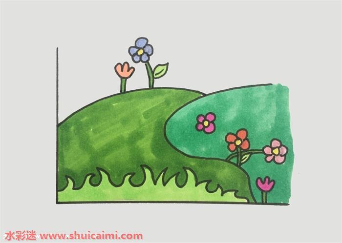 草地怎么画 草地简笔画彩色