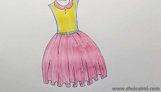 小裙子儿童画怎么画 小裙子简笔画图片