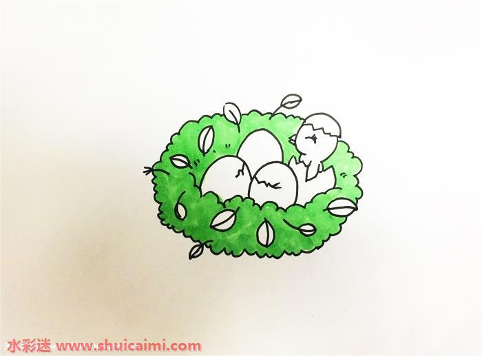 鸟窝怎么画 鸟窝简笔画步骤