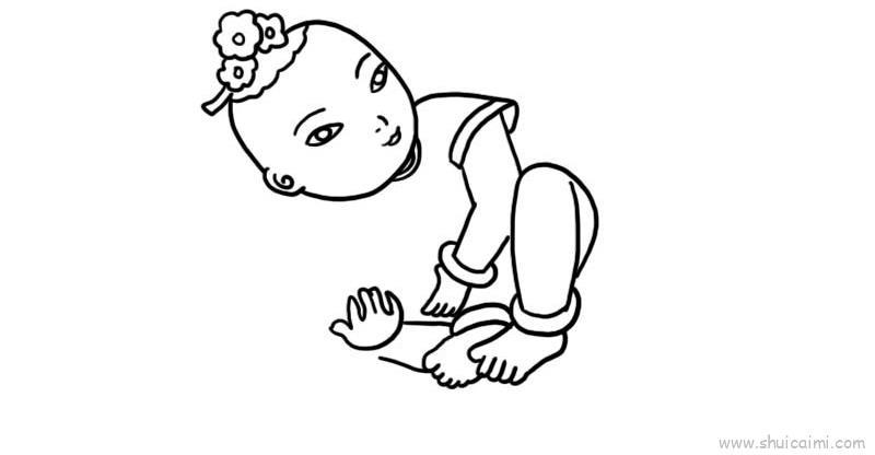 年画娃娃儿童画怎么画 年画娃娃简笔画简单