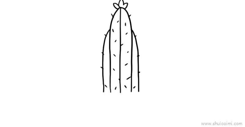 仙人柱盆栽儿童画怎么画 仙人柱盆栽简笔画步骤