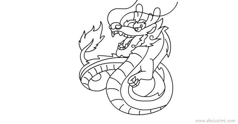 中国龙简笔画绘画教程