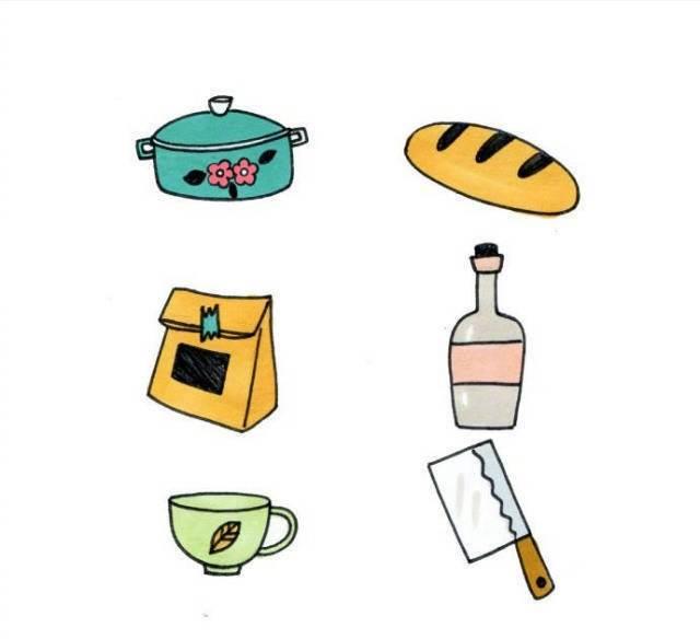 厨房简笔画图片大全图片 厨房简笔画图片带颜色