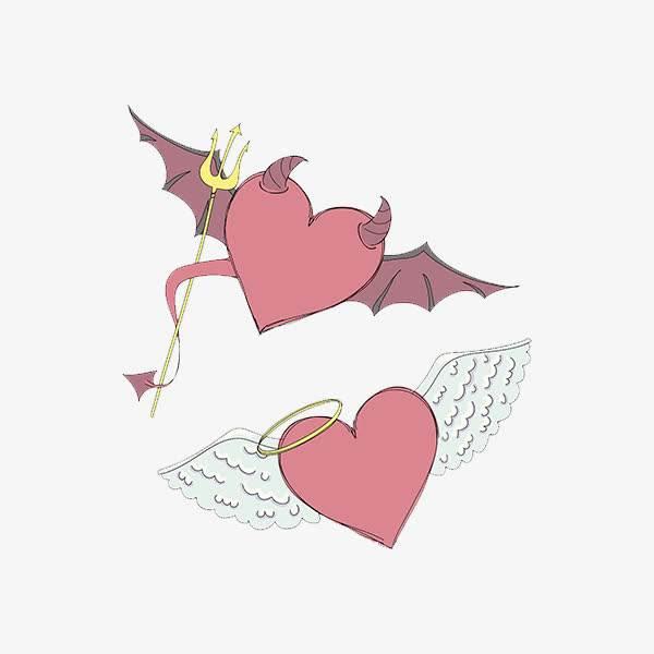 小天使和恶魔简笔画 小天使和恶魔简笔画怎么画