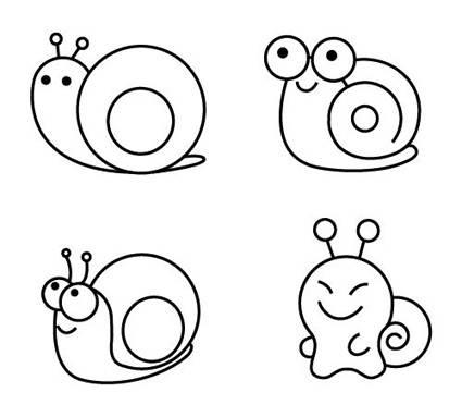 小蜗牛简笔画图片大全 小蜗牛简笔画图片大全彩色