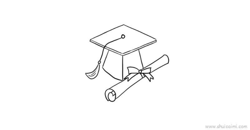 毕业帽儿童画怎么画 毕业帽简笔画好看