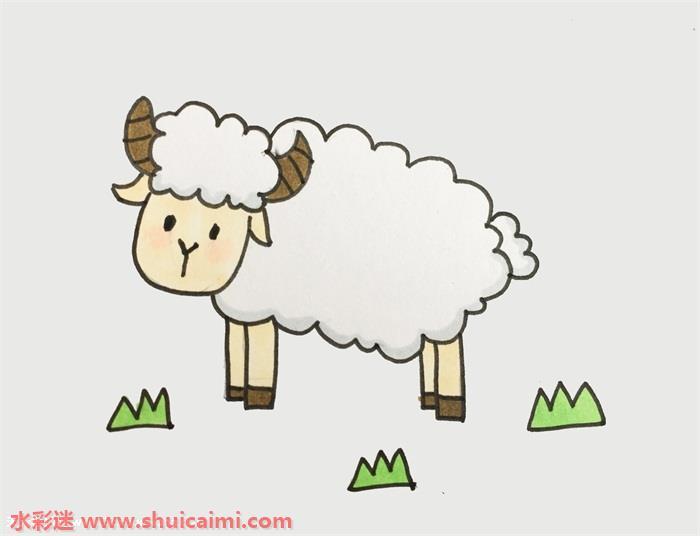 小羊怎么画 小羊简笔画步骤