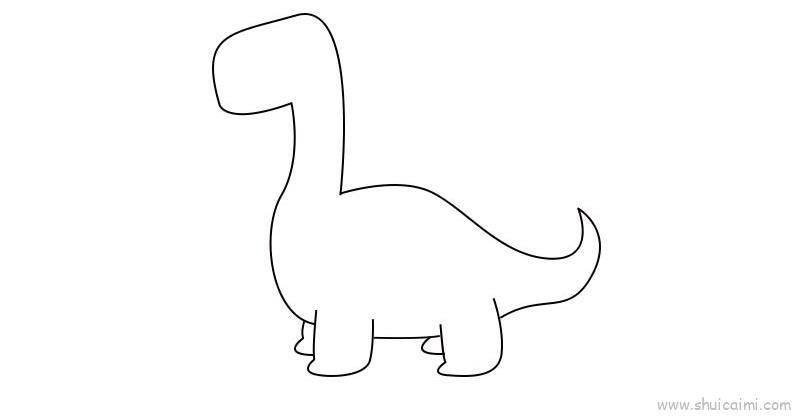 可爱恐龙儿童画怎么画 可爱恐龙简笔画画法
