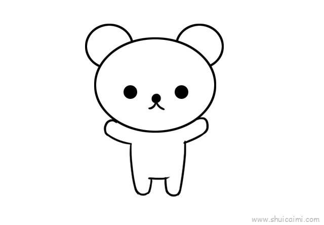 轻松熊儿童画怎么画 轻松熊简笔画图片大全