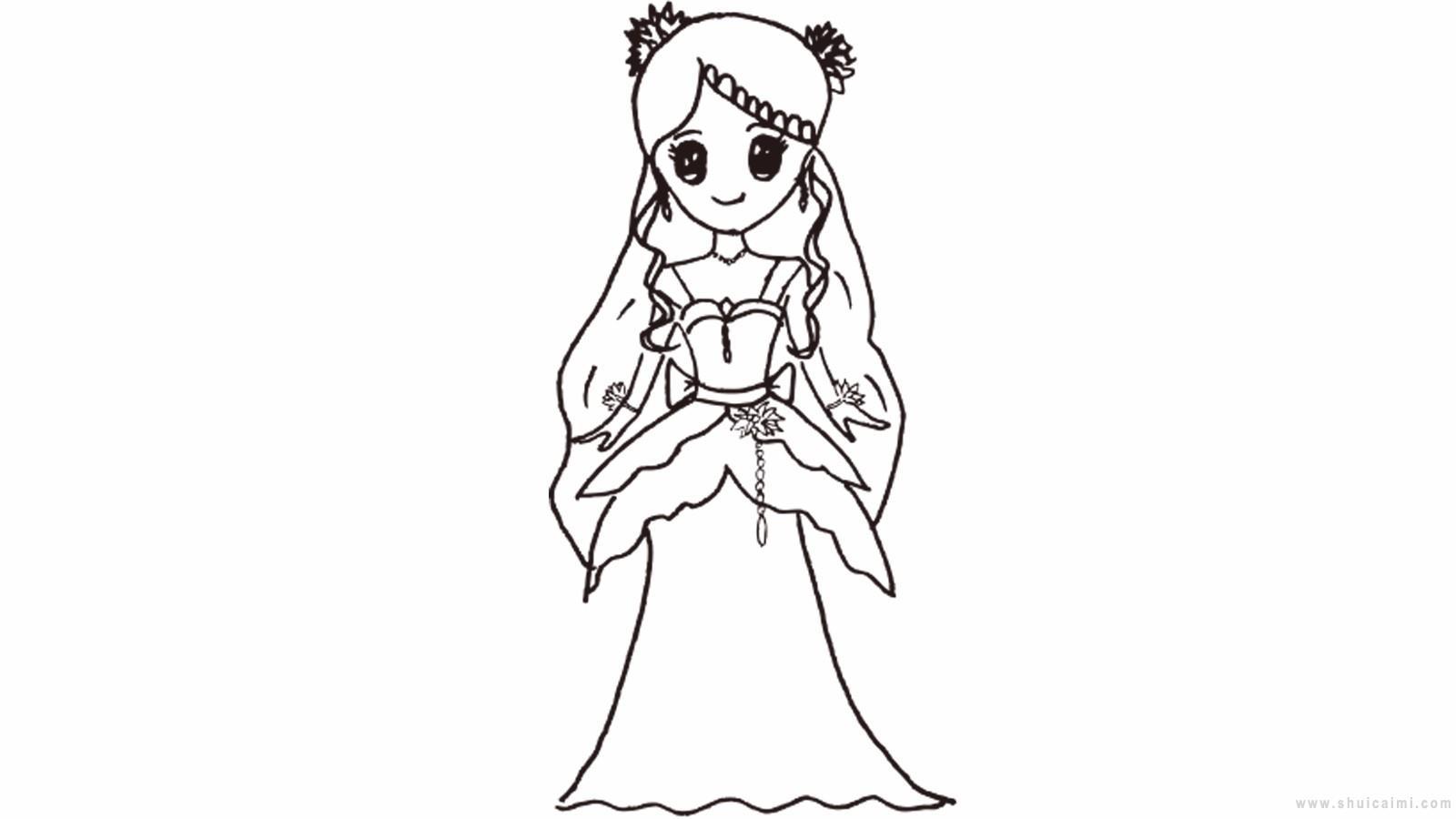 灵公主简笔画怎么画 灵公主简笔画步骤