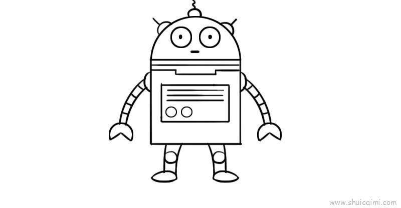 机器人儿童画怎么画 机器人简笔画好看