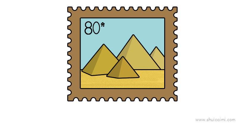 邮票儿童画怎么画 邮票简笔画好看
