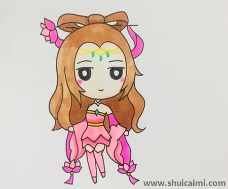 貂蝉儿童简笔画