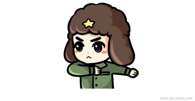 雷峰头像儿童画怎么画 雷峰头像简笔画好看
