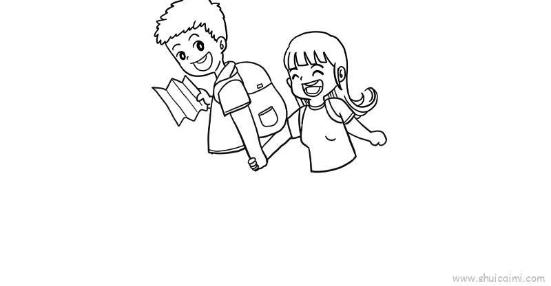 玩耍的小孩儿童画怎么画 玩耍的小孩简笔画顺序