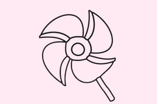 大风车简笔画图片大全 大风车简笔画图片大全彩色笔