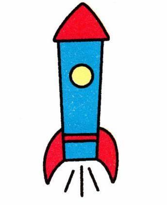 火箭简笔画图片大全 火箭简笔画图片大全涂色彩色