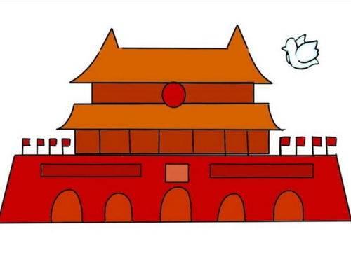 天安城门图片简笔画 天安城门图片简笔画涂色