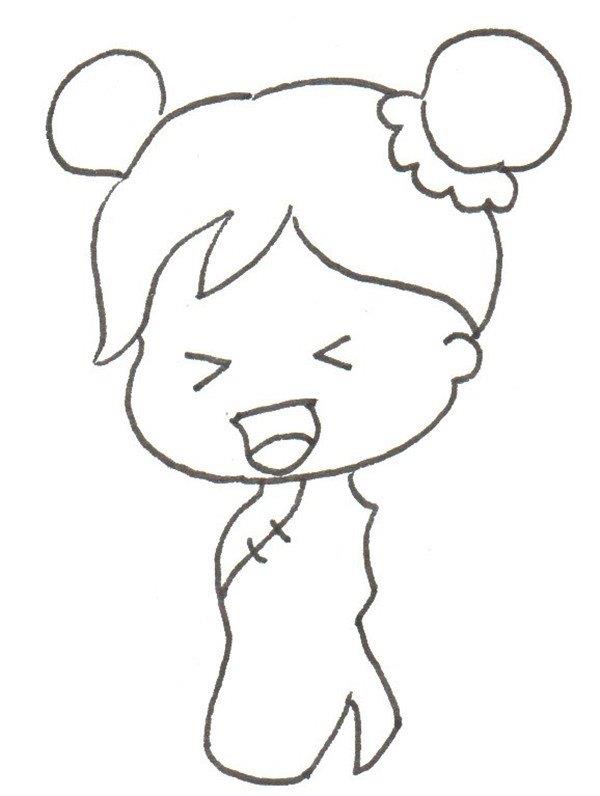 小女孩的简笔画怎么画 小女孩的简笔画图片大全