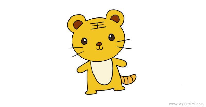 老虎儿童画怎么画 老虎简笔画好看