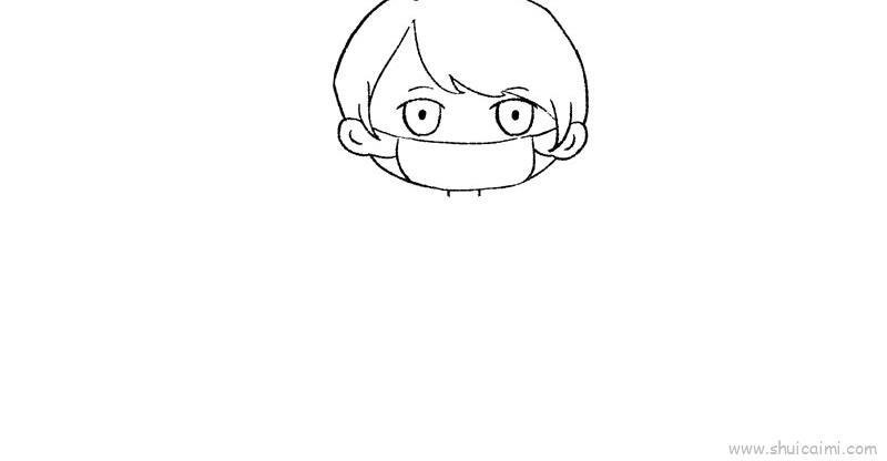 小人戴口罩儿童画怎么画 小人戴口罩简笔画图片大全