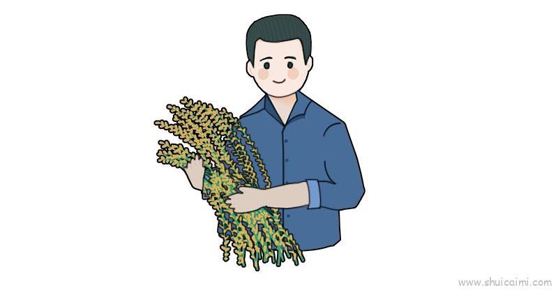 农民儿童画怎么画 农民简笔画画法