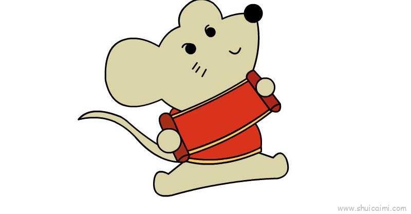 老鼠新年儿童画怎么画 老鼠新年简笔画顺序