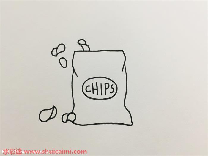 薯片怎么画 薯片简笔画简单好看带颜色