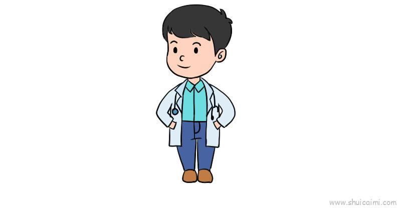 男医生儿童画怎么画 男医生简笔画好看