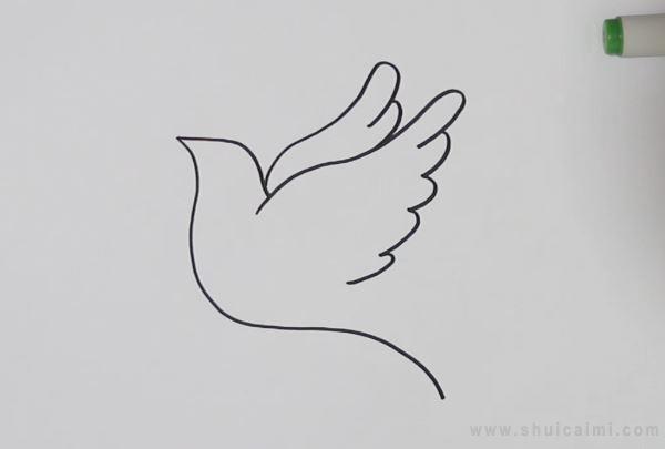 和平鸽简笔画怎么画 和平鸽简笔画好看