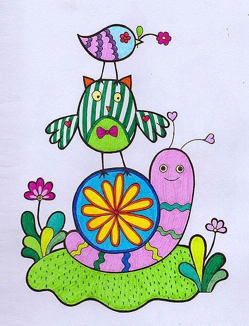 彩笔简笔画素材推荐 彩笔简笔画图案大全