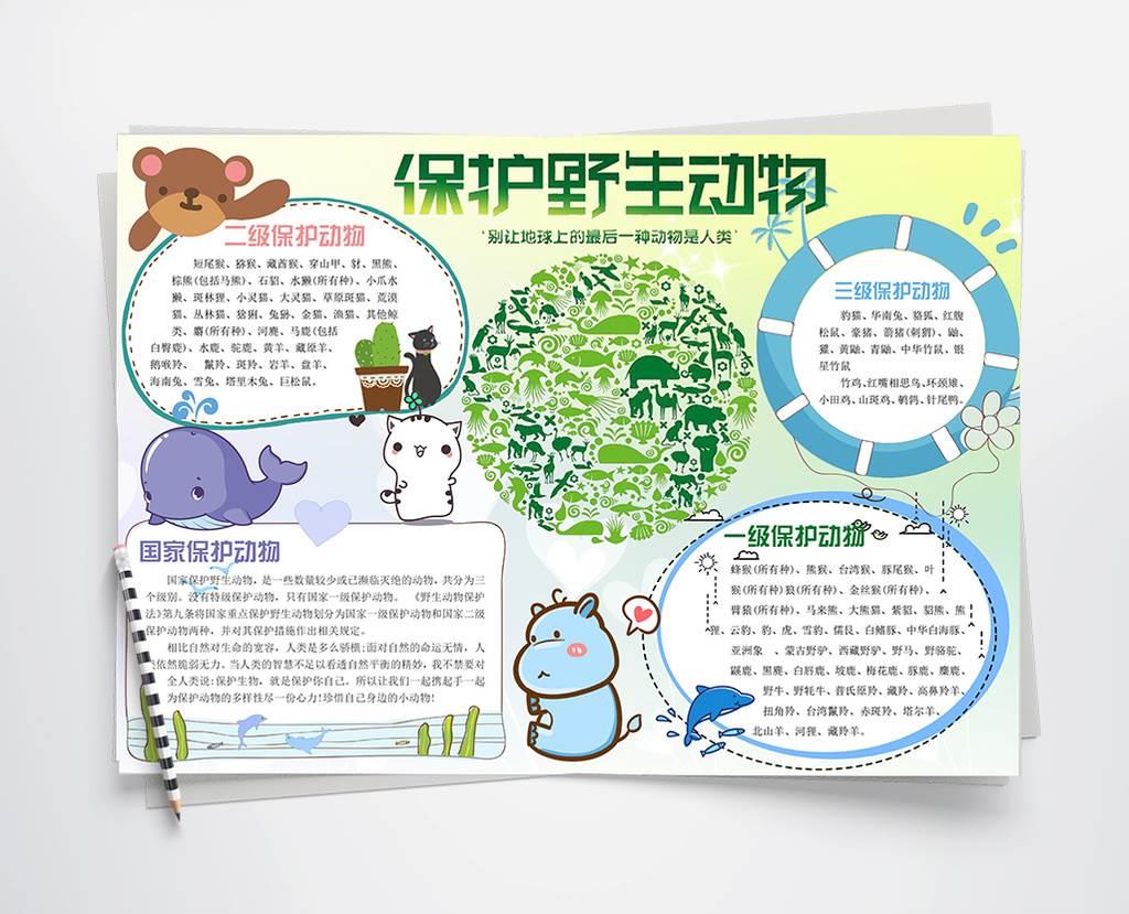 世界动物保护日手抄报 世界保护动物怎么画