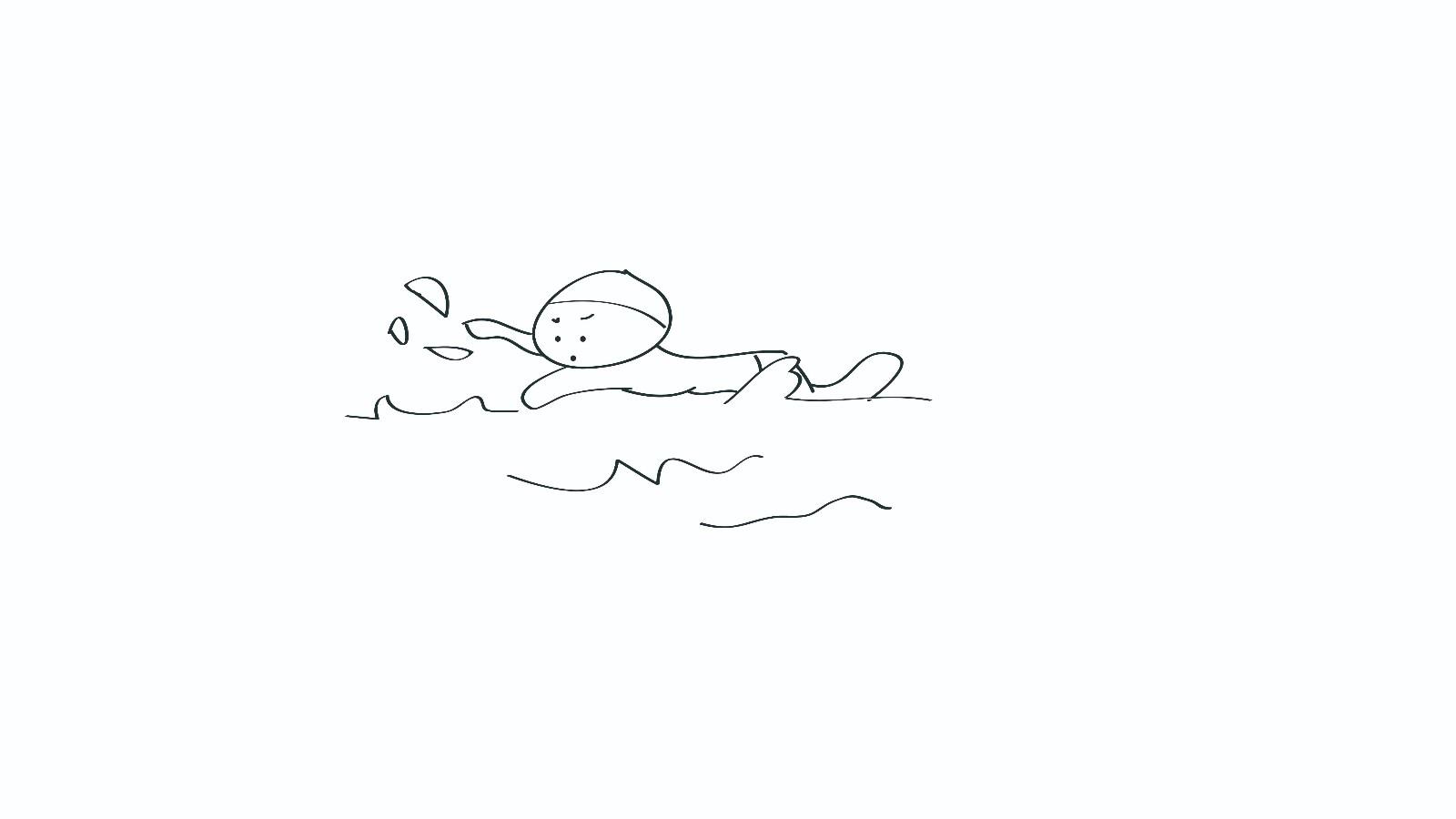 游泳姿势简笔画怎么画 游泳姿势简笔画画法