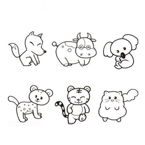 动漫动物简笔画图片大全 动漫动物简笔画呆萌可爱