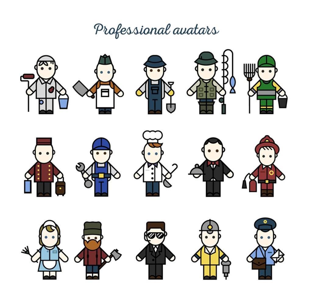 职业简笔画 职业简笔画人物简单