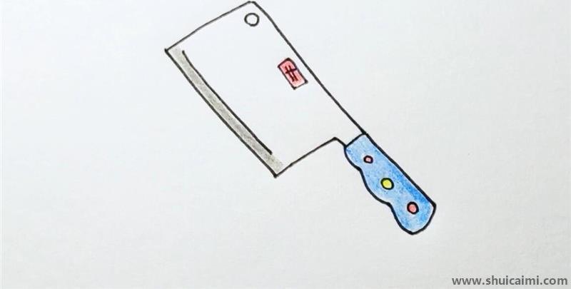菜刀儿童简笔画怎么画 菜刀儿童画顺序