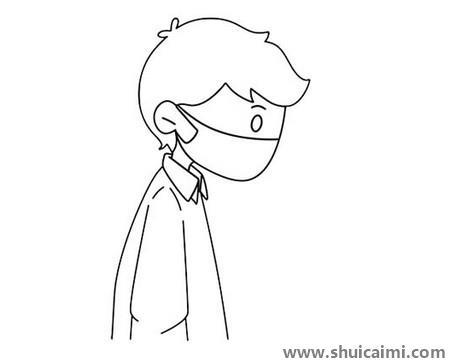 医生测体温儿童简笔画