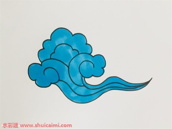 祥云怎么画 祥云简笔画图片大全带颜色