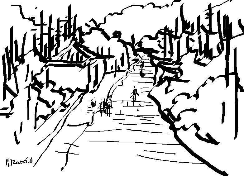 沿途风景线稿简笔画 沿途风景线稿简笔画图片大全