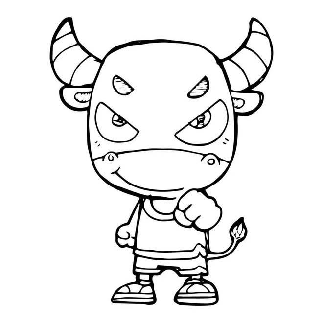 牛魔王简笔画图片大全 牛魔王简笔画图片大全彩色