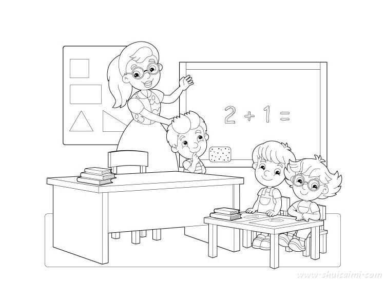 正在上课老师怎么画 正在上课老师简笔画步骤