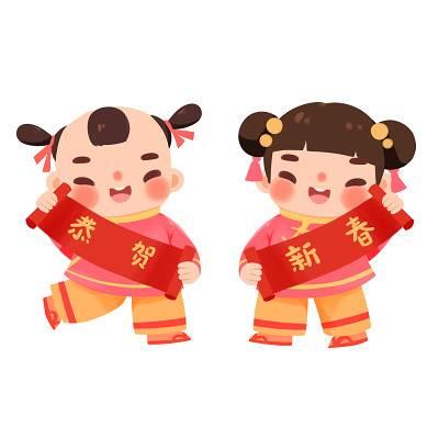 中国娃娃拜年简笔画图片 中国娃娃简笔画拜年