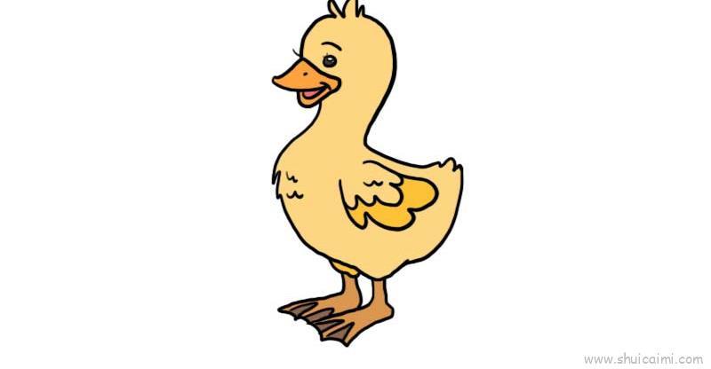小黄鸭儿童画怎么画 小黄鸭简笔画步骤
