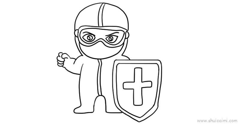 抗病毒儿童画怎么画 抗病毒简笔画简单又好看