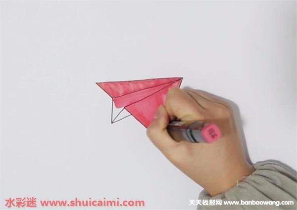 纸飞机怎么画 纸飞机简笔画图片大全带颜色