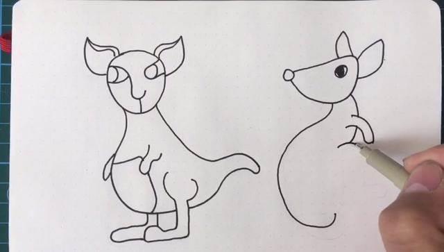 袋鼠的简笔画 袋鼠的简笔画图片