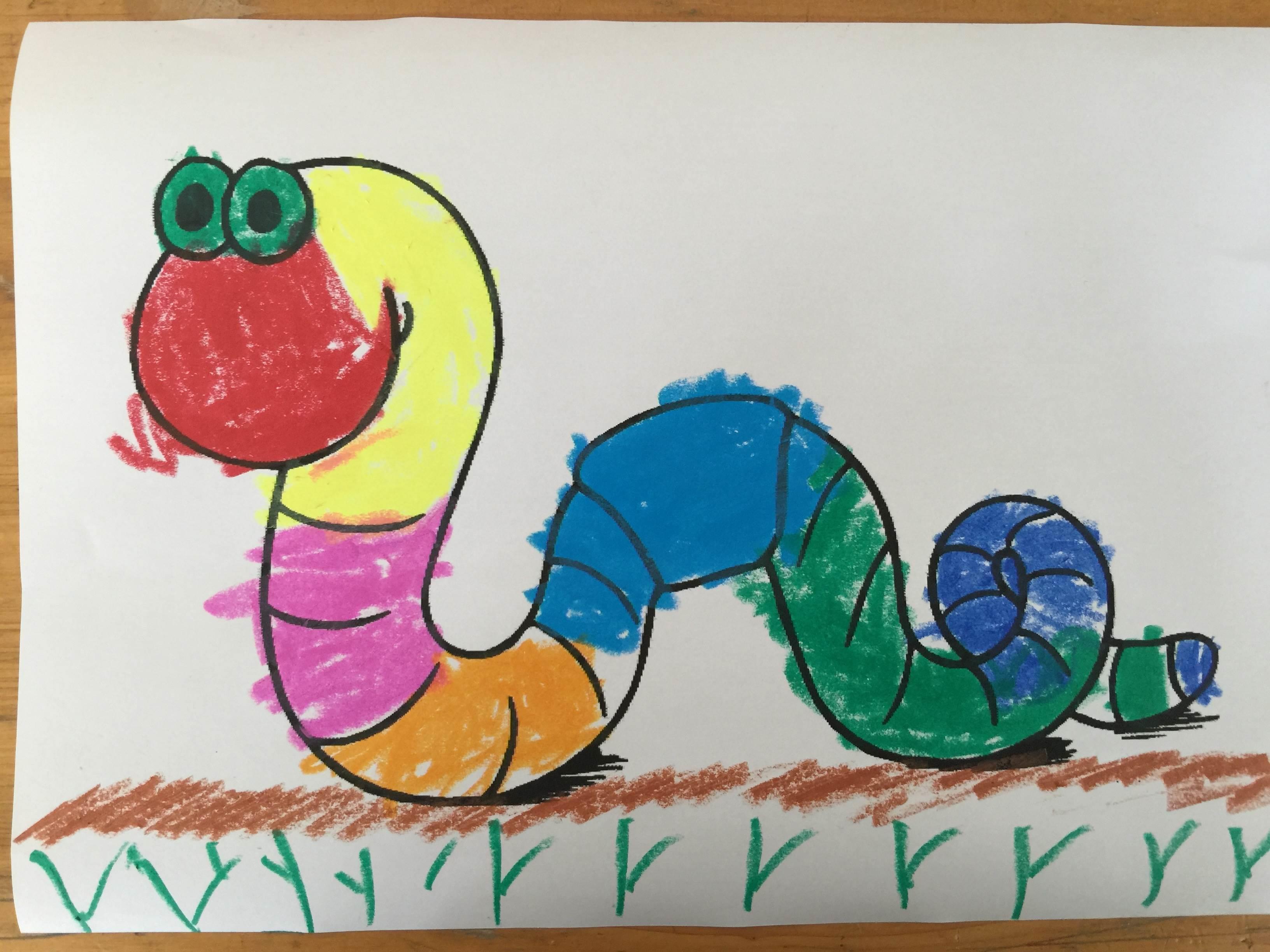 蚯蚓简笔画 蚯蚓简笔画彩色