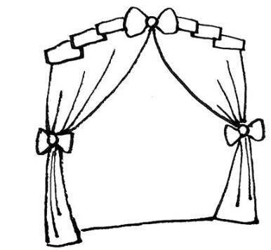 窗帘简笔画 窗帘简笔画儿童画