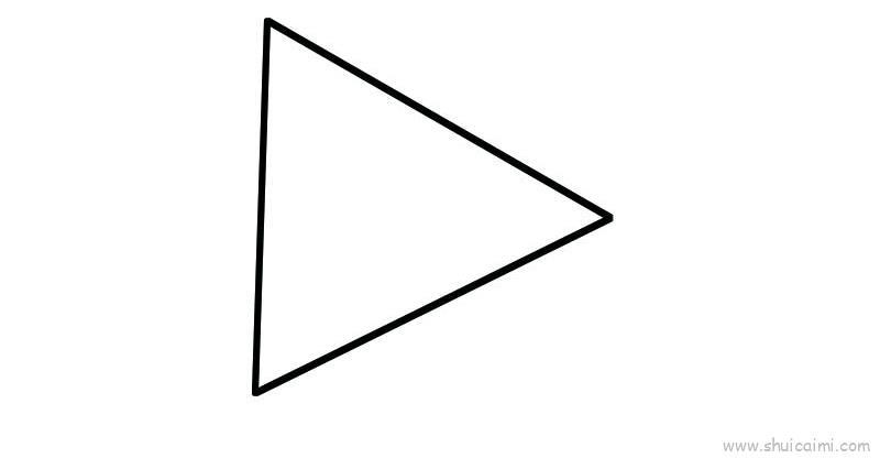 三角形画鸟儿童画怎么画 三角形画鸟简笔画步骤